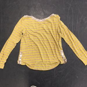 Striped and Floral Anthropologie Shirt